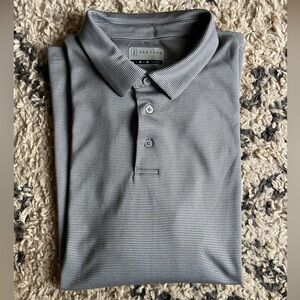 PGA Tour Men's Striped Long Sleeve Polo Shirt